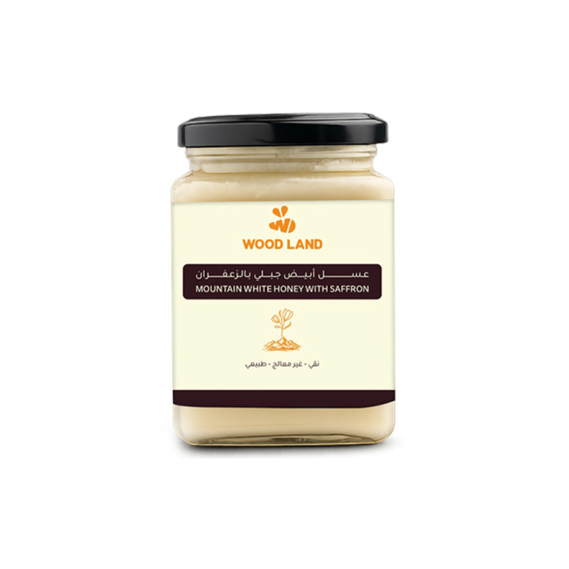 عسل أبيض جبلي بالزعفران